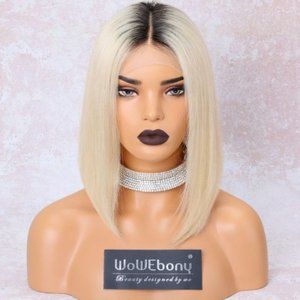 BLONDE DARK ROOT FULL LACE BOB WIG